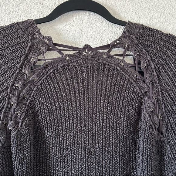 America Eagle Outfitters Women’s Knit Cardigan Small Brown Longline Witchy Fall - Picture 6 of 12